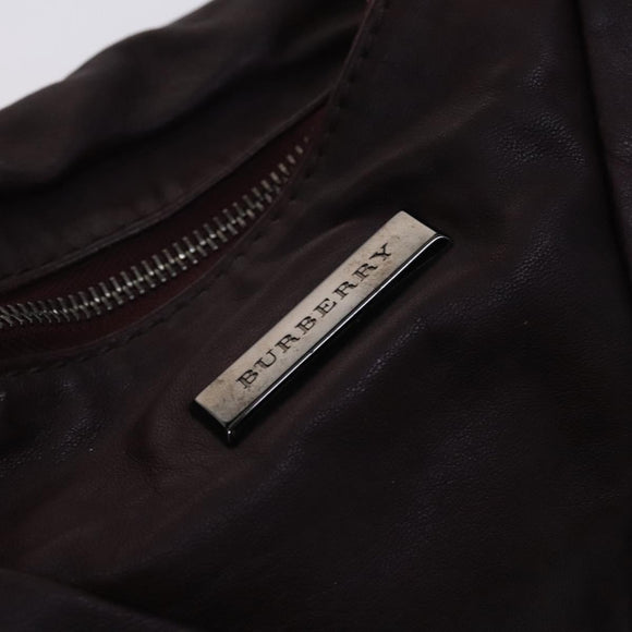BURBERRY Shoulder Bag Leather Brown Auth ti2934