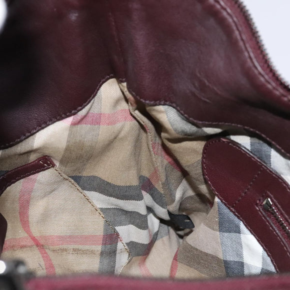 BURBERRY Shoulder Bag Leather Brown Auth ti2934