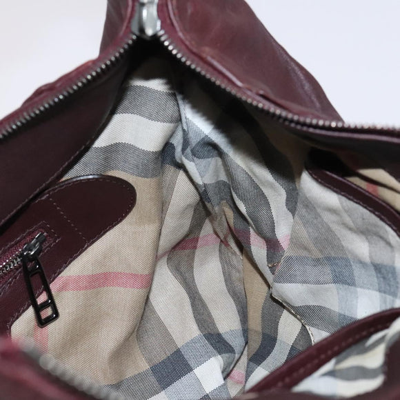 BURBERRY Shoulder Bag Leather Brown Auth ti2934