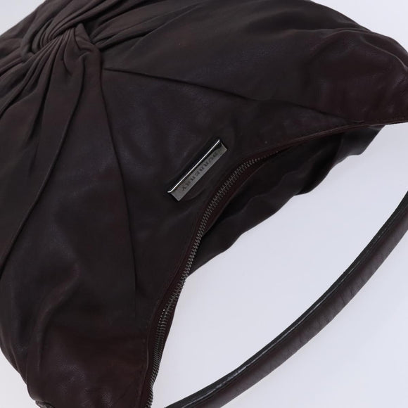 BURBERRY Shoulder Bag Leather Brown Auth ti2934