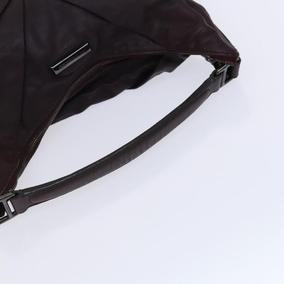 BURBERRY Shoulder Bag Leather Brown Auth ti2934