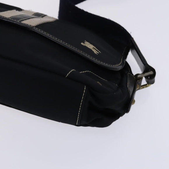 BURBERRY Blue Label Shoulder Bag Nylon Black Auth ti2935