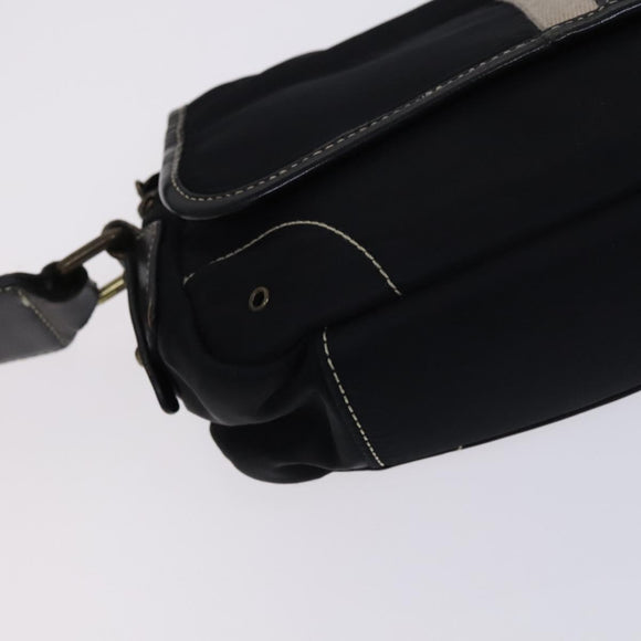 BURBERRY Blue Label Shoulder Bag Nylon Black Auth ti2935