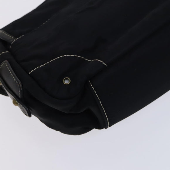 BURBERRY Blue Label Shoulder Bag Nylon Black Auth ti2935