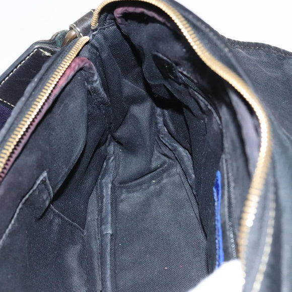 BURBERRY Blue Label Shoulder Bag Nylon Black Auth ti2935