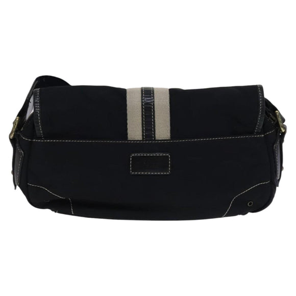 BURBERRY Blue Label Shoulder Bag Nylon Black Auth ti2935