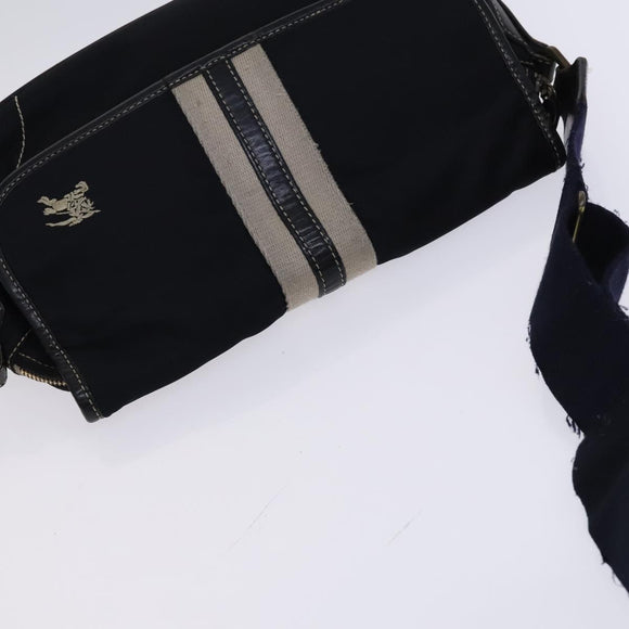 BURBERRY Blue Label Shoulder Bag Nylon Black Auth ti2935
