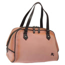 BURBERRY Blue Label Hand Bag Canvas Pink Auth ti2936-1