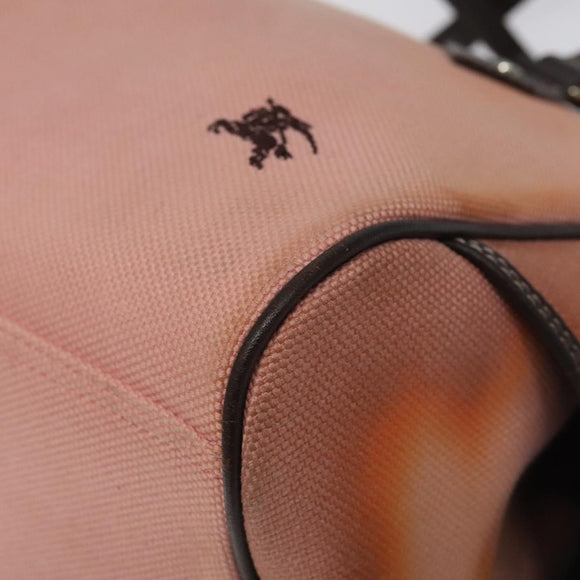 BURBERRY Blue Label Hand Bag Canvas Pink Auth ti2936