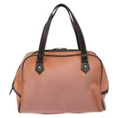 BURBERRY Blue Label Hand Bag Canvas Pink Auth ti2936-3