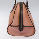 BURBERRY Blue Label Hand Bag Canvas Pink Auth ti2936-4
