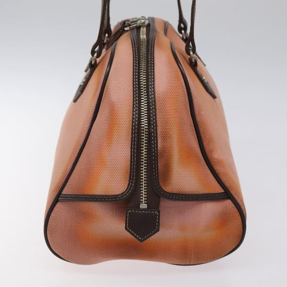 BURBERRY Blue Label Hand Bag Canvas Pink Auth ti2936