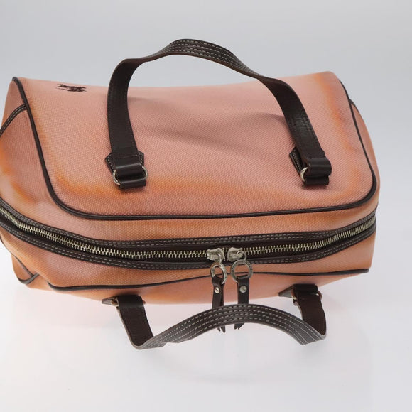 BURBERRY Blue Label Hand Bag Canvas Pink Auth ti2936
