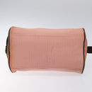 BURBERRY Blue Label Hand Bag Canvas Pink Auth ti2936-9