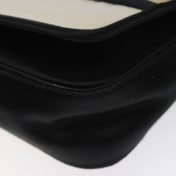 BURBERRY Shoulder Bag Satin Beige Auth ti2937