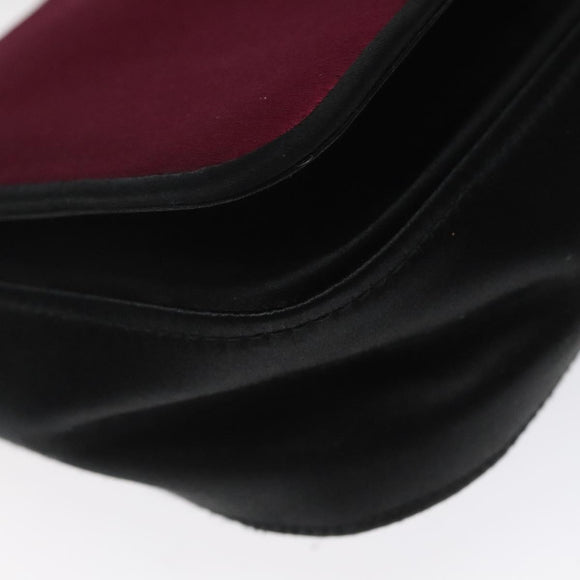 BURBERRY Shoulder Bag Satin Beige Auth ti2937