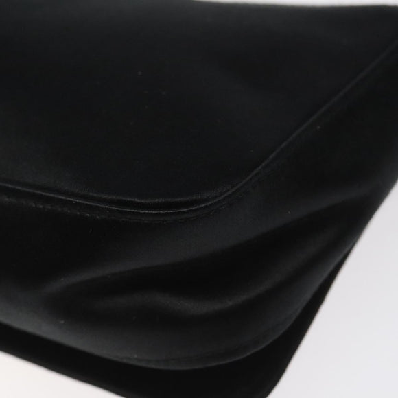 BURBERRY Shoulder Bag Satin Beige Auth ti2937