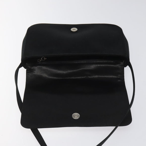 BURBERRY Shoulder Bag Satin Beige Auth ti2937