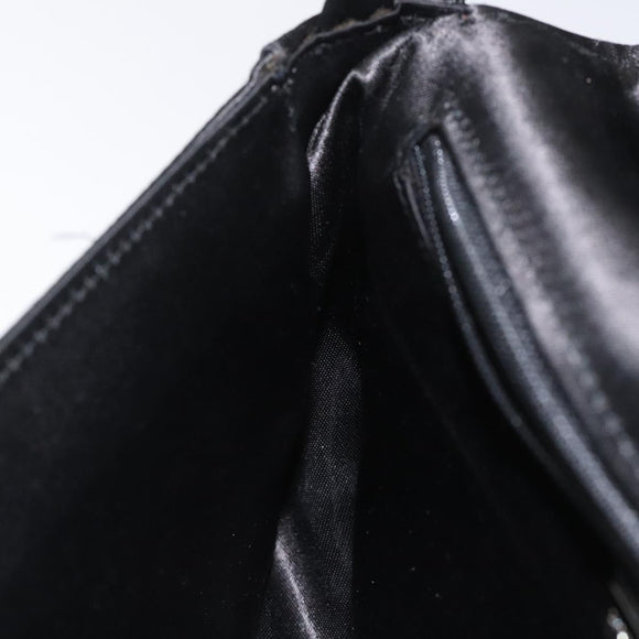 BURBERRY Shoulder Bag Satin Beige Auth ti2937