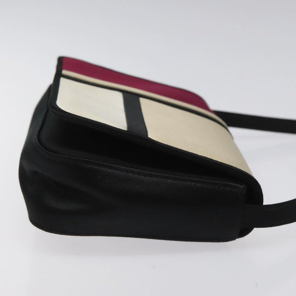 BURBERRY Shoulder Bag Satin Beige Auth ti2937