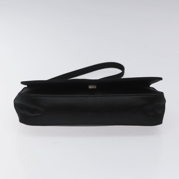 BURBERRY Shoulder Bag Satin Beige Auth ti2937