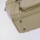 BURBERRY Blue Label Tote Bag Enamel Beige Auth ti2940-14