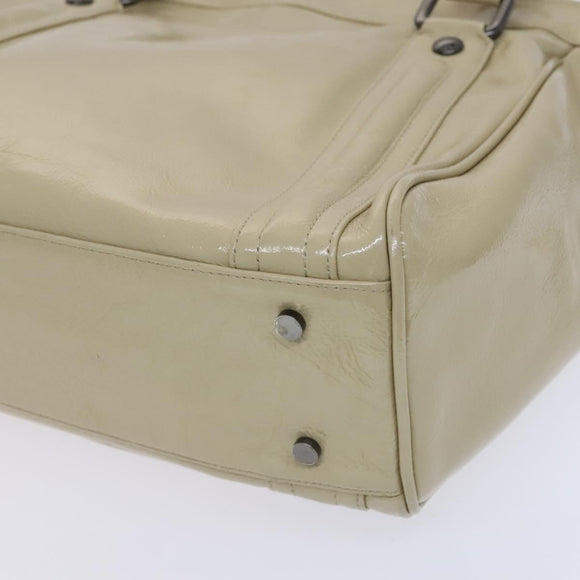 BURBERRY Blue Label Tote Bag Enamel Beige Auth ti2940