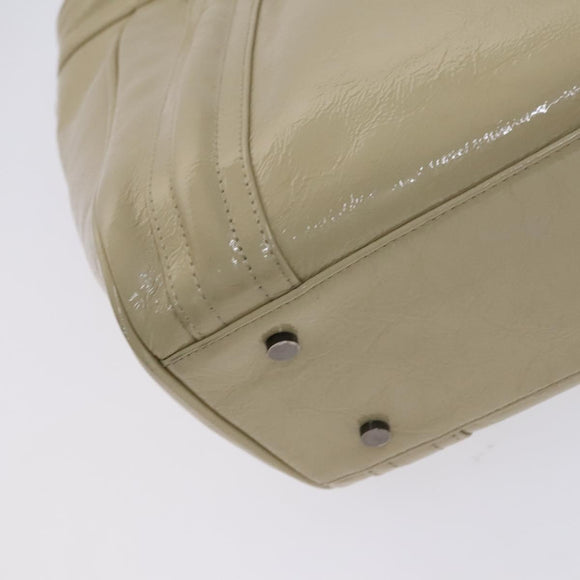 BURBERRY Blue Label Tote Bag Enamel Beige Auth ti2940