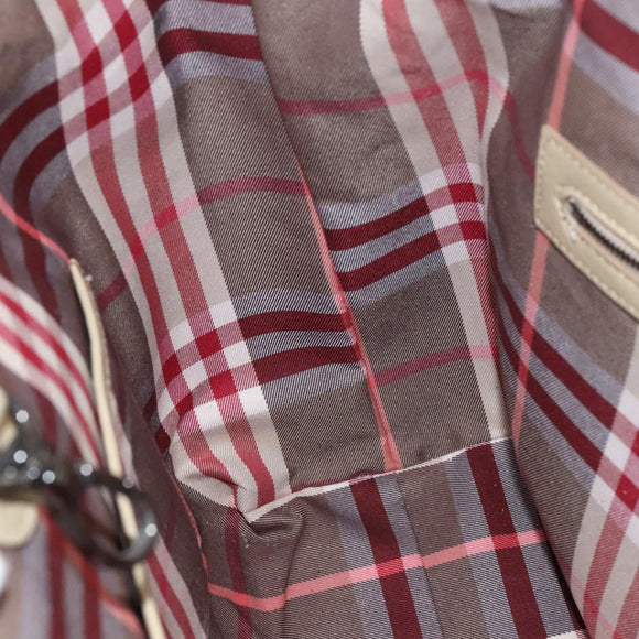 BURBERRY Blue Label Tote Bag Enamel Beige Auth ti2940