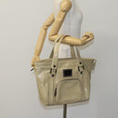 BURBERRY Blue Label Tote Bag Enamel Beige Auth ti2940-20