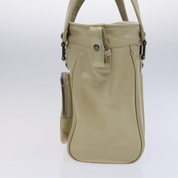 BURBERRY Blue Label Tote Bag Enamel Beige Auth ti2940