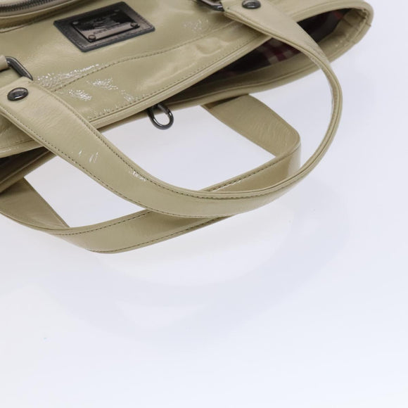 BURBERRY Blue Label Tote Bag Enamel Beige Auth ti2940