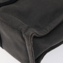HERMES Fourre Tout PM Hand Bag Canvas Black Gray Silver Auth ti2941-14