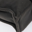 HERMES Fourre Tout PM Hand Bag Canvas Black Gray Silver Auth ti2941-11
