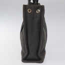 HERMES Fourre Tout PM Hand Bag Canvas Black Gray Silver Auth ti2941-3