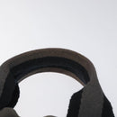 HERMES Fourre Tout PM Hand Bag Canvas Black Gray Silver Auth ti2941-8