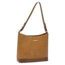BURBERRY Shoulder Bag Leather Brown Gold Auth ti2942-1