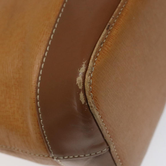 BURBERRY Shoulder Bag Leather Brown Gold Auth ti2942