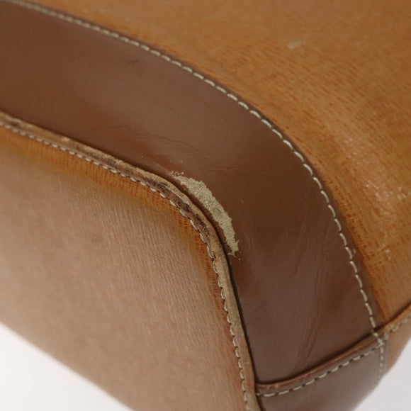 BURBERRY Shoulder Bag Leather Brown Gold Auth ti2942