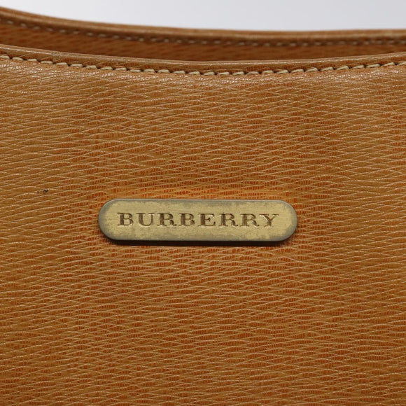 BURBERRY Shoulder Bag Leather Brown Gold Auth ti2942