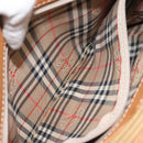 BURBERRY Shoulder Bag Leather Brown Gold Auth ti2942-12