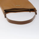 BURBERRY Shoulder Bag Leather Brown Gold Auth ti2942-7