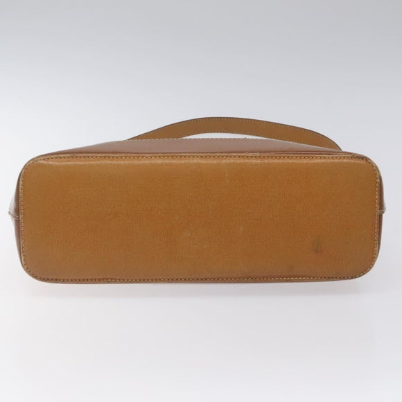 BURBERRY Shoulder Bag Leather Brown Gold Auth ti2942