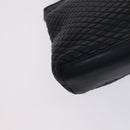 BALLY Chain Shoulder Bag Leather Black Gold Auth ti2944-16