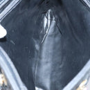 BALLY Chain Shoulder Bag Leather Black Gold Auth ti2944-11