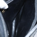 BALLY Chain Shoulder Bag Leather Black Gold Auth ti2944-20