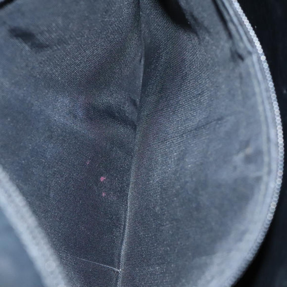 BALLY Chain Shoulder Bag Leather Black Gold Auth ti2944