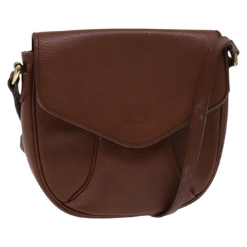 Burberrys Shoulder Bag Leather Brown Auth ti2945
