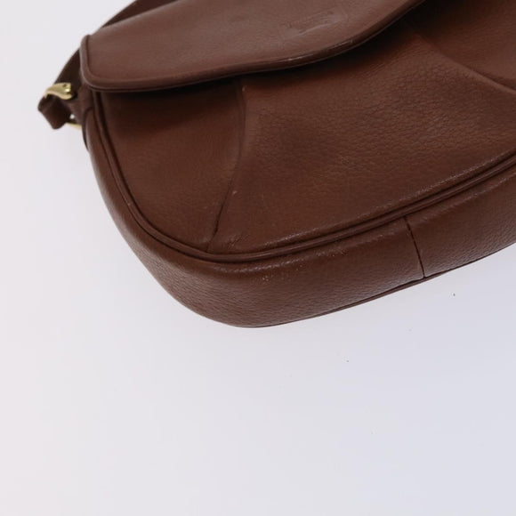 Burberrys Shoulder Bag Leather Brown Auth ti2945