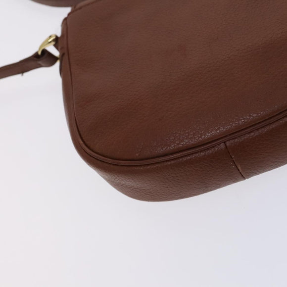 Burberrys Shoulder Bag Leather Brown Auth ti2945